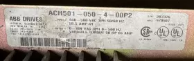 Ach501-050-4-00p2 Abb Ac Drive 440-500vac 50hp 58.5a 3ph 50/60hz Pre-owned #3