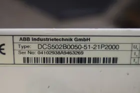 Dcs502b0050-51-21p2000 Abb Dcs500 Dc Drive 480v 520vdc 50a 25hp Stock S-12 #2