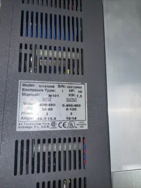 M35100c Ac Tech Variable Speed Drive 3ph 10hp 480/590v 12.5a 50/60hz Used #2