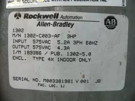 1302-c003-af Allen Bradley Allen-bradley 3hp 575v 600v 3ph Ac Drive #3