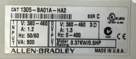 1305-ba01a-ha2 Allen-bradley Ac Drive Ser C Output 380-460vac 1.3a 0.37kw/0.5hp #3