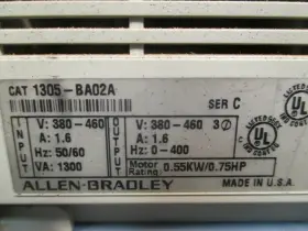1305-ba02a Allen-bradley 1305 Ac Variable Speed Drive .75hp 380/460v Ser C #3