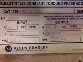 1336-b003-ecd-fc3-l3 Allen-bradley 1336b003ecdfc3l3 Ac Drive Vfd Open Frame 5.7a 3.8-4.5kva 380-4 #3