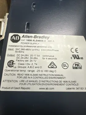 1606-xls480e-3 Allen-bradley Performance Power Supply 24-28vdc 480w 3-phase 480v #3