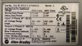 Aynnnc0 Allen-bradley 20a 5p0 D A Power Flex 70 Drive #2
