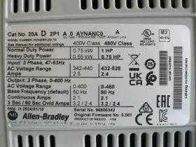 20a-d2p1a0aynanc0 Allen-bradley New Ser A Powerflex 70 1 Hp Ac Drive G16 #3