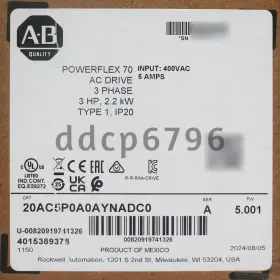 20ac5p0a0aynadc0 Allen-bradley Ab Powerflex 70 Ac Drive 5 A At 2.2 Kw 20a New #2
