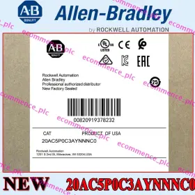 20ac5p0c3aynnnc0 Allen-bradley New Sealed Powerflex 70 Ac Drive 5a At 2.2kw 20a