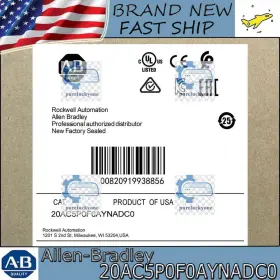 20ac5p0f0aynadc0 Allen-bradley Brand New Powerflex 70 Ac Drive 5 A At 2.2 Kw 20a