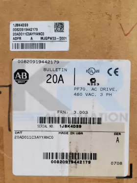 20ad011c3ayyanc0 Allen-bradley New /a Powerflex 70 Ac Drive 7.5hp 11a #3