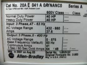 20ae041a0aynanc0 Allen Bradley Allen-bradley Powerflex 70 Ac Drive 600v 40hp #3