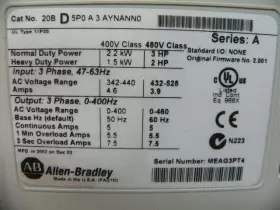 20bd5p0a3aynann0 Allen Bradley 5 A At 3 Hp 480v Ac Three-phase Drive #3