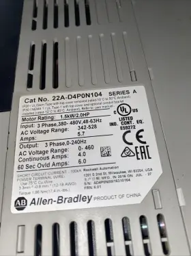 22-d4p0n104 Allen-bradley Powerflex 4 Series A