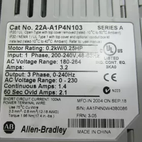 22a-a1p4n103 Allen-bradley Powerflex 4 Ac Drive 240 Vac 1 Phase 0.25 Hp Ip20 #2