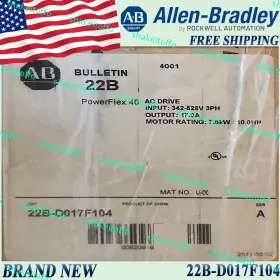 22b-d017f104 Allen-bradley New Powerflex 40 7.5 Kw 10 Hp Ac Drive Free Ship Us