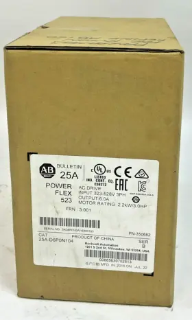 25a-d60n104 Allen-bradley Frn 3.001 Power Flex Drive Ser.b