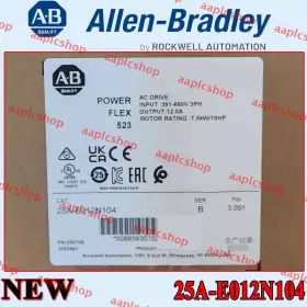25a-e012n104 Allen-bradley Factory Sealed Powerflex 523 7.5kw 10hp Ac Drive Ab