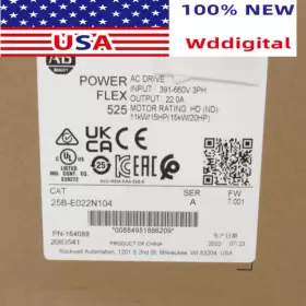25b-e022n104 Allen-bradley Powerflex 525 Ac Drive 15kw 20hp New Factory Sealed