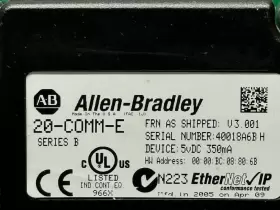 Iillc-000961 Allen-bradley 20-comm-e B V3.001 Powerflex Vfd Ethernet/ip Adapter Comm Module #3