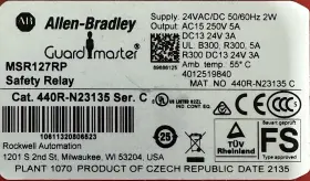 Msr127rp Allen-bradley Bradleyguardmastermsr127rp Safetyrelay 24vac/dc 50/60hz 2no 250v 5aseriesc
