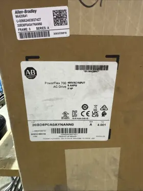 20bd8p0a0aynann0 Allen-bradley / Rockwell Automation Surplus Ser A Powerflex 700 480v 8a 5hp Ac Drive