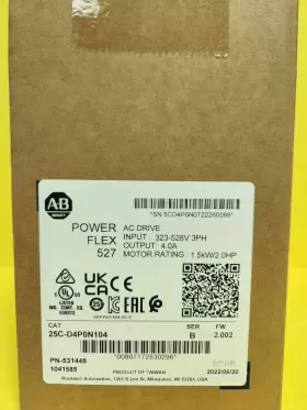 25c-d4p0n104 Allen-bradley / Rockwell Automation New Sealed B Powerflex 527 Drive 2.0hp Fw 2.002 #2