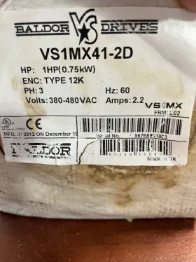 Vs1mx41-2d Baldor Vs1mx Drive 1 Hp 2.2 Amp 3phase 60hz 380-480vac New