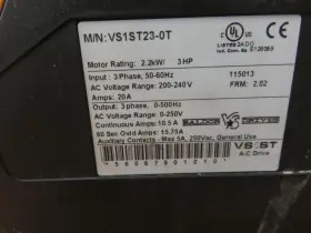 Vs1st23-0t Baldor A-c Drive Vs1st Motor Rating 2.2kw/ 3hp Input 3 Phase 50-60hz #2