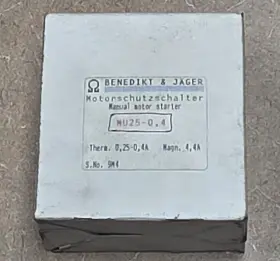 Mu25-0 Benedikt & Jager And 4 Manual Motor Starter 4a