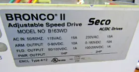 B163wd Bronco Ii Ac/ Dc Adjustable Speed Drive 115/230vac 2 Hp 15 Amps #3