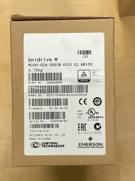 Control Techniques M200-02400018a10101ab100 .75hp Unidrive M200 Surplus Inventory