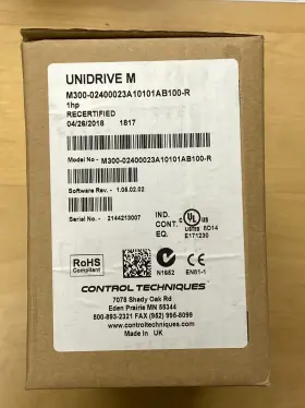 Control Techniques M300-02400023a10101ab100-r 1hp Unidrive M300 Recertified Surplus Inventory