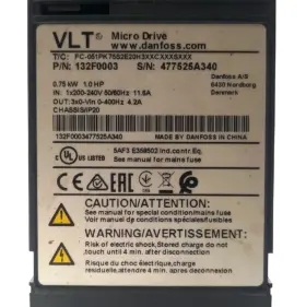 Fc-051pk75s2e20h3xxcxxxsxxx Danfoss Vlt Ac Motor Micro Drive Fc 51 1hp 1 240vac #2