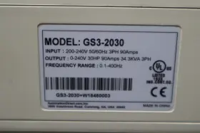 Gs3-2030 Dura Pulse 30hp Input 200-240v 50/60hz 3ph 90a Ac Drive Used Warranty #3