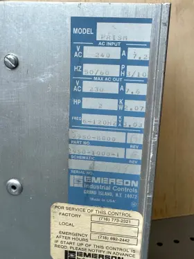 2950-8000 Emerson Prism Ac Drive 240vac 2hp Rev B #2