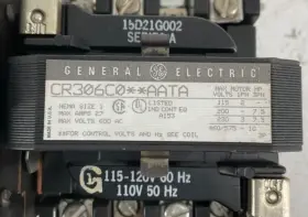 Cr306c0 Ge Aata G.e. Starter Sz 1 27a 600vac Max 3ph 110v/120v 50/60hz Coil Recon #2