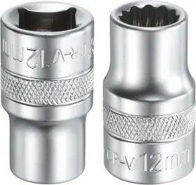 Htf240805hh000233 Harfington 2pcs 1/2 Inch Drive By 12mm 12-point Shallow Socket 38mm Length