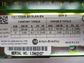 Mros08003668-1336s-b015-an-en Industrial Mro Allen Bradley 1336s-b015-an-en Ser. D F/w 3.04 380-480vac 25a Reman #3