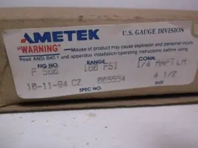 Mros30010351-p500 Industrial Mro Ametek P500 Gauge 0-100 Psi Nsmp