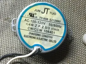 100-120v Jt Tuo E212993 Ac 50/60hz 4w X.p. 2.5/3 R/min Cw/ccw #2