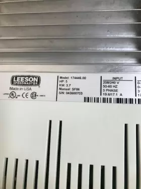 174446.00 Leeson 174446 Speedmaster Ac Drive 5hp 208/240v 3ph 3.7kw #3