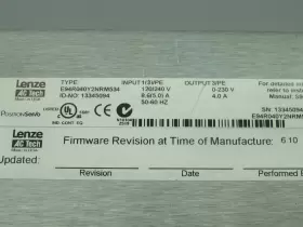 E94r040y2nrm534 Lenze Servo Inverter Drive 3/pe 0-230v 4.0a Unknown Error As Is #2