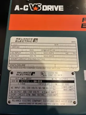 2ac2101u Reliance Electric A-c Vs Drive 230v 4.5a Ac V-s Variable Speed Gp-2000 #3