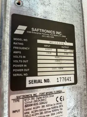 M124200 Saftronics M12 Digital Regenerative Dc Drive #2
