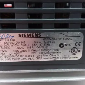 410-2bb12-5aa0 Siemens 6se6 Drive 200-240vac 0.25kw 47/63hz Ip20 Used #2