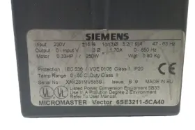 6se3211-5ca40 Siemens 6se32115ca40 Micromaster Vector Ac Drive #2