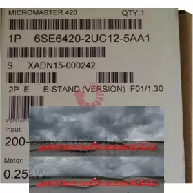 6se6420-2uc12-5aa1 Siemens New In Box Ac Inverter Drive Speed Controller 0.25kw