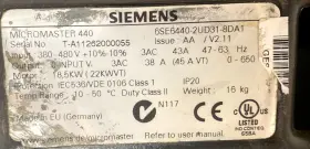 6se6440-2ud31-8da1 Siemens 6se6430-2ud35-5fa0 Micromaster 440 6se64402ud318da1 #2