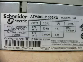 Atv28hu18s6xu Telemecanique Ac Drive Input 575 Vac 1.5 Amp 0.75 Kw 1 Hp #3