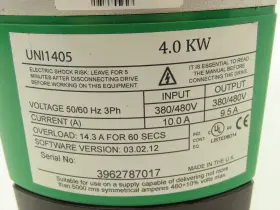 03.02.12 Unidrive Uni1405 Ac Drive 4.0kw 380/480v 3ph 9.5a Software Ver #2